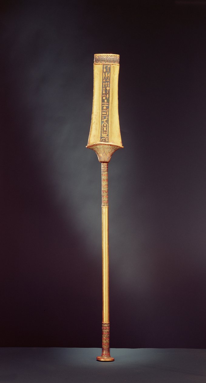 De koninklijke scepter, uit het graf van Toetanchamon door Egyptian 18th Dynasty