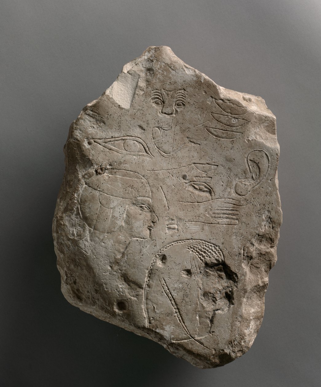 Proefstuk bewerkt aan beide zijden, ca. 1391-1353 v.Chr. door Egyptian 18th Dynasty