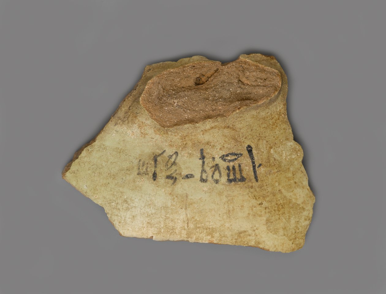 Wijnlabel, gevonden in het paleis van Amenhotep III, Thebe, Nieuw Koninkrijk door Egyptian 18th Dynasty