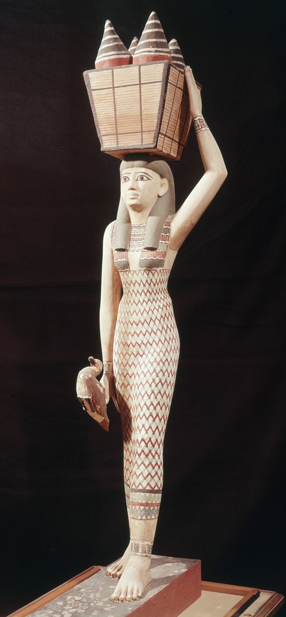 Vrouw die offers draagt, Nieuwe Koninkrijk door Egyptian 18th Dynasty