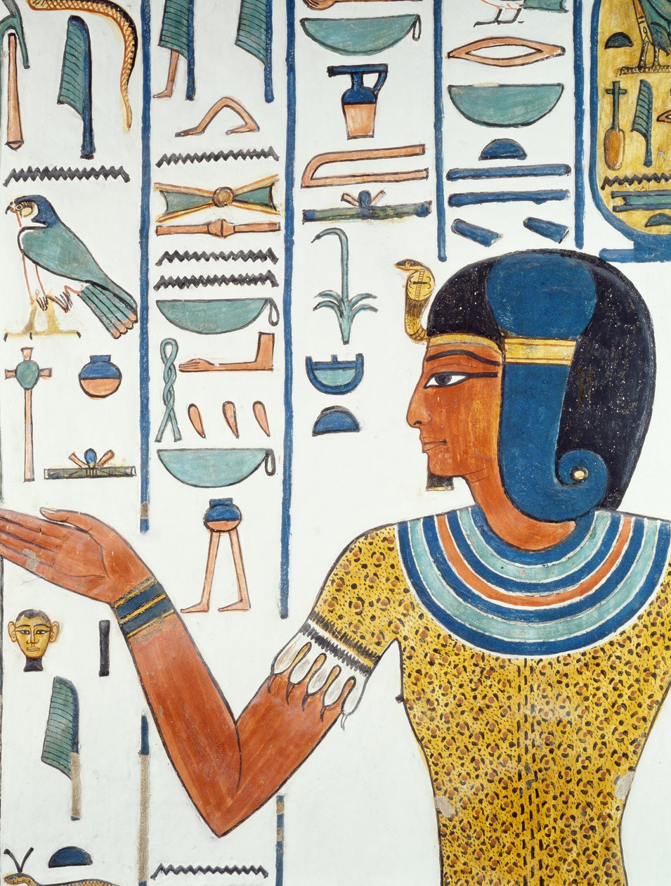 Zuil met Hornedjitef (detail) door Egyptian 19th Dynasty
