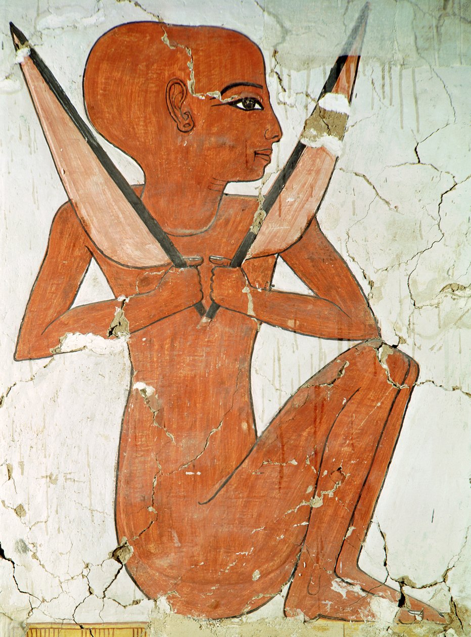 Naos godheid, uit het Graf van Nefertari, Nieuwe Koninkrijk (muurschildering) door Egyptian 19th Dynasty
