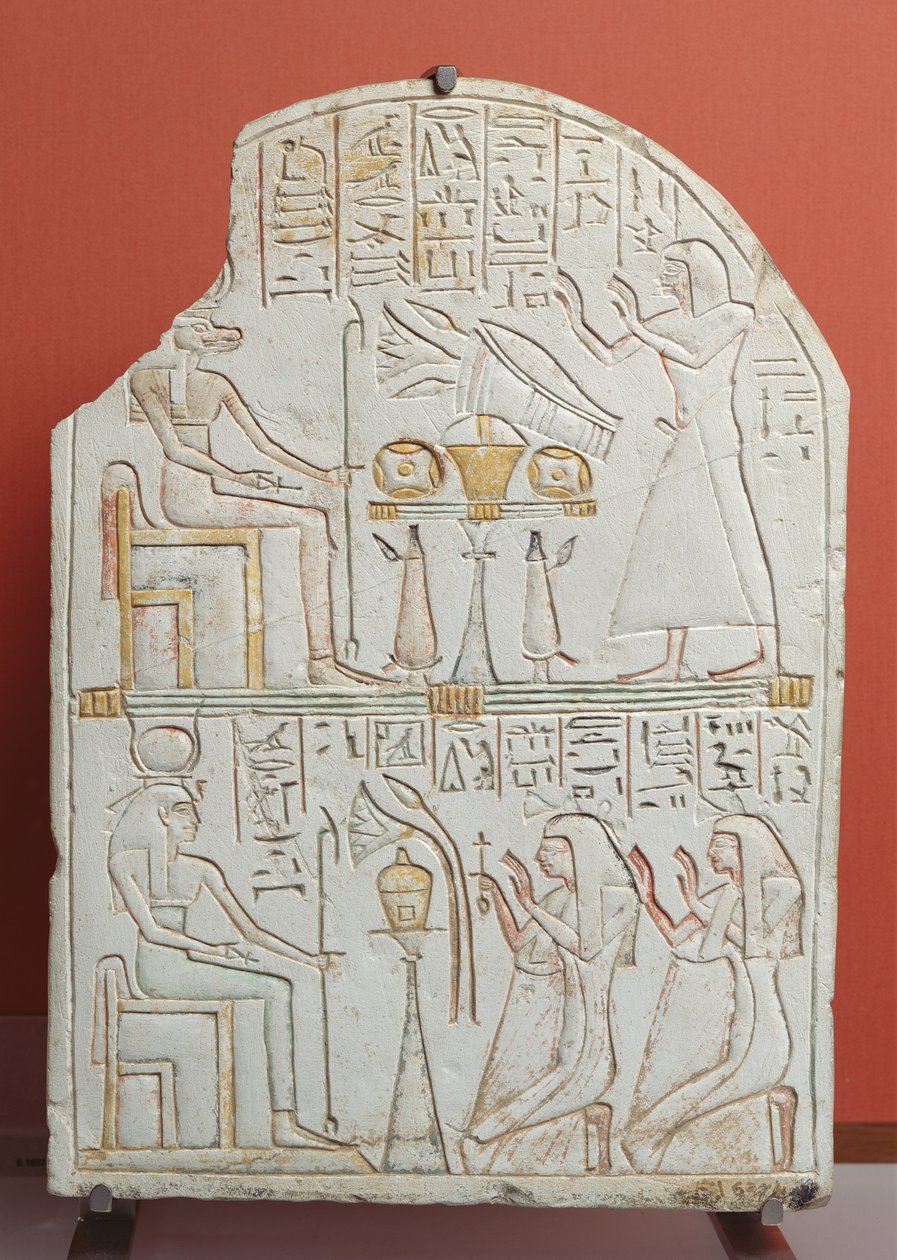 Stèle van Penboui, bewaker van Deir el-Medina, uit Thebe, Nieuwe Koninkrijk door Egyptian 19th Dynasty