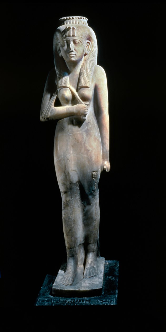 Amenirdis I (albast en basalt) door Egyptian 25th Dynasty
