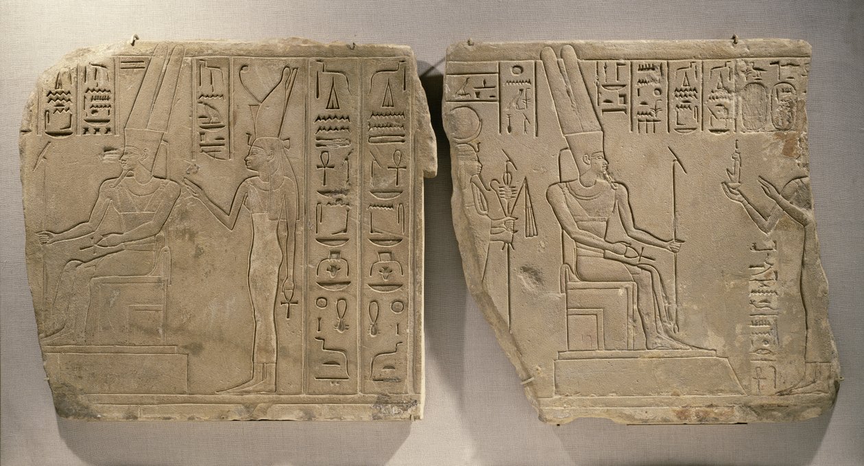 Amun-Re en Mut, uit Karnak, Thebe door Egyptian 25th Dynasty
