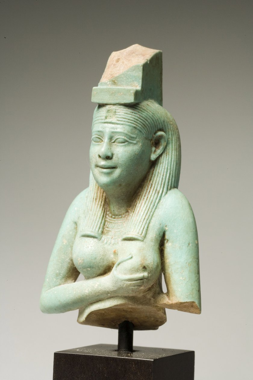 Fragment van Isis, Late Dynastieke Periode (faience) door Egyptian 26th Dynasty