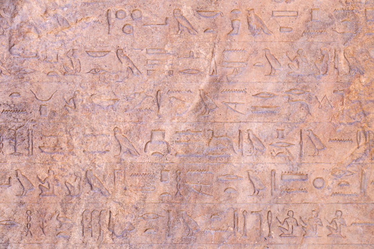 Stèle van Apries (detail) door Egyptian 26th Dynasty