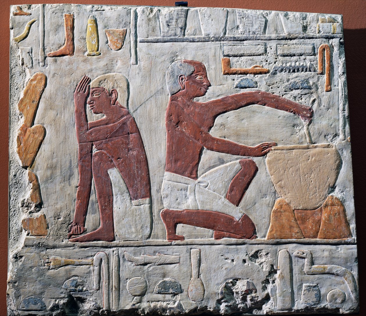 Voorbereiding en bakken van brood, 2500-2350 v.Chr. door Egyptian 5th Dynasty