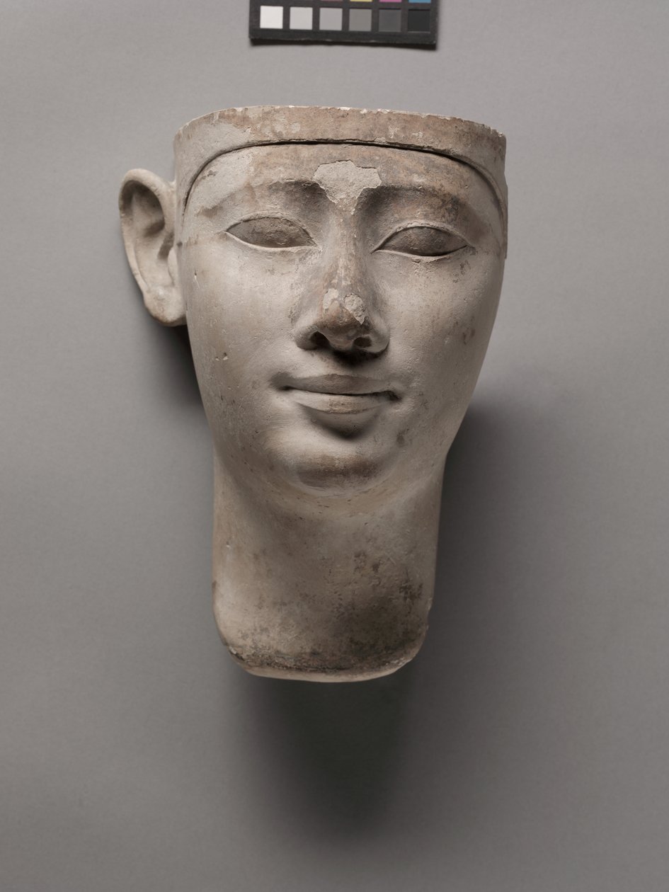 Votief hoofd van een koning, 305-246 v.Chr. door Egyptian Ptolemaic Period
