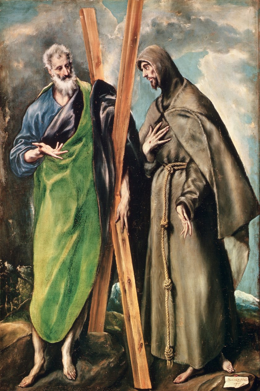 SS. Andreas en Franciscus van Assisi, na 1576 door El Greco
