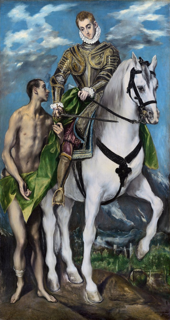 Sint Maarten en de bedelaar, 1597-99 door El Greco