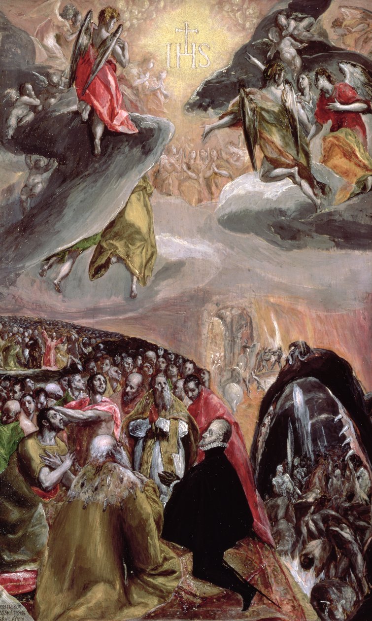 De aanbidding van de naam van Jezus, ca. 1578 door El Greco