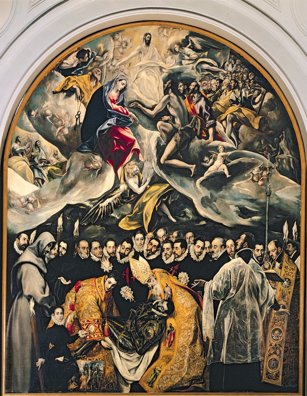 De Begrafenis van Graaf Orgaz, uit een legende van 1323, 1586-88 door El Greco