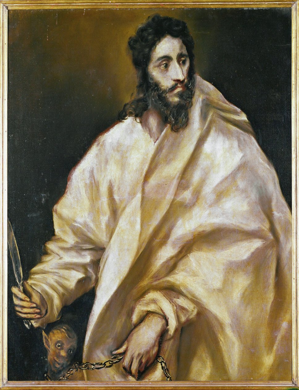 Sint Bartholomeus, apostel (schilderij op doek) door El (1541-1614) Greco