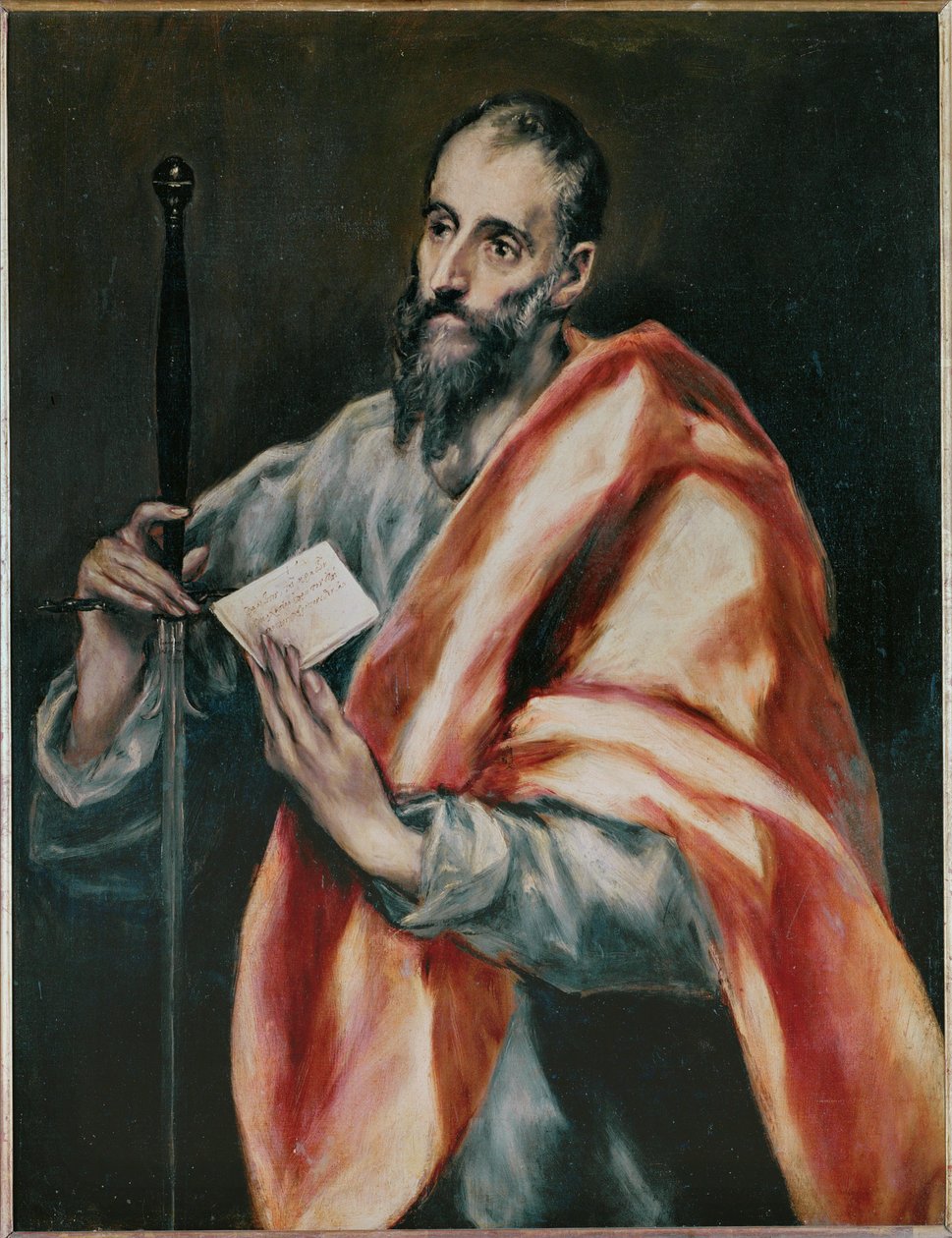 Sint Paulus, apostel (schilderij op doek) door El (1541-1614) Greco