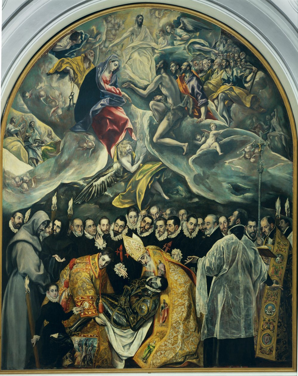 De begrafenis van de graaf van Orgaz door El (1541-1614) Greco