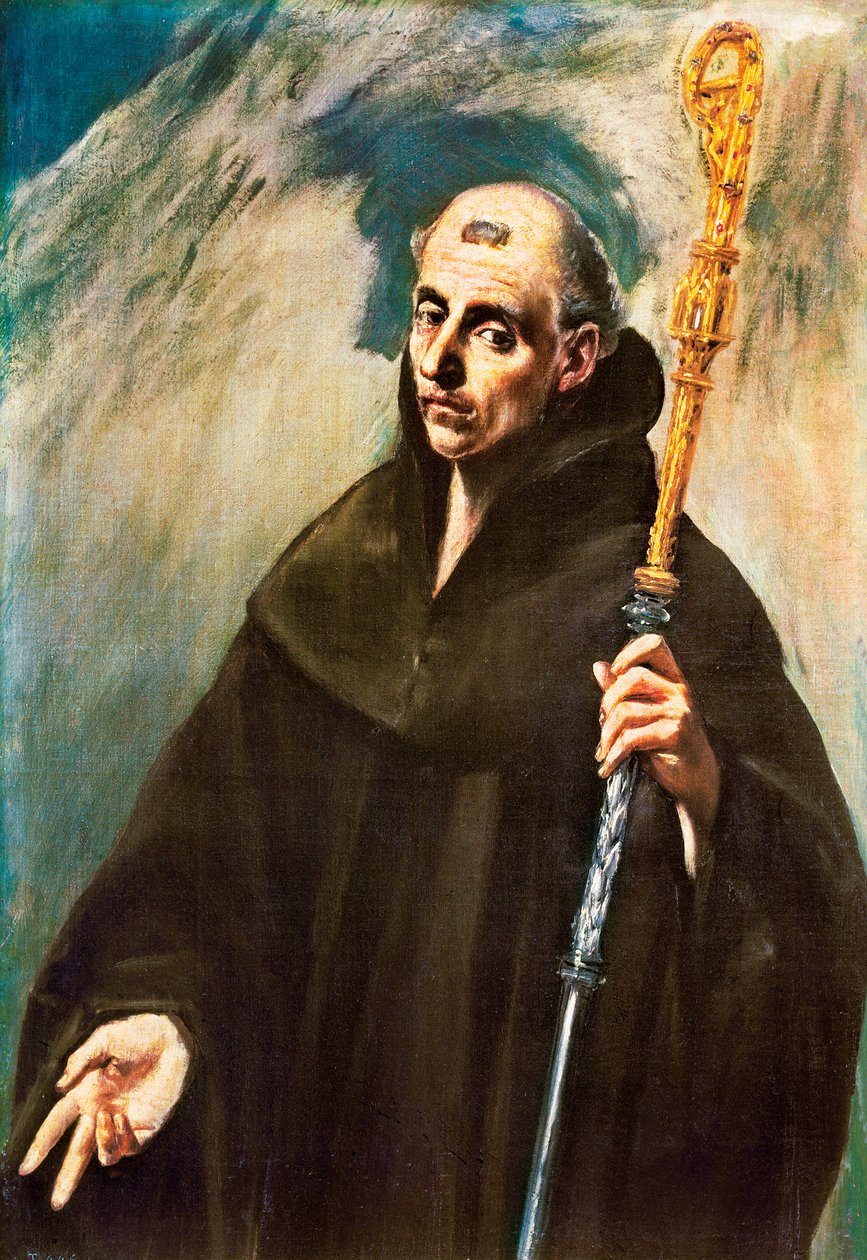 Portret van Sint-Benedictus van Nursia door El Greco