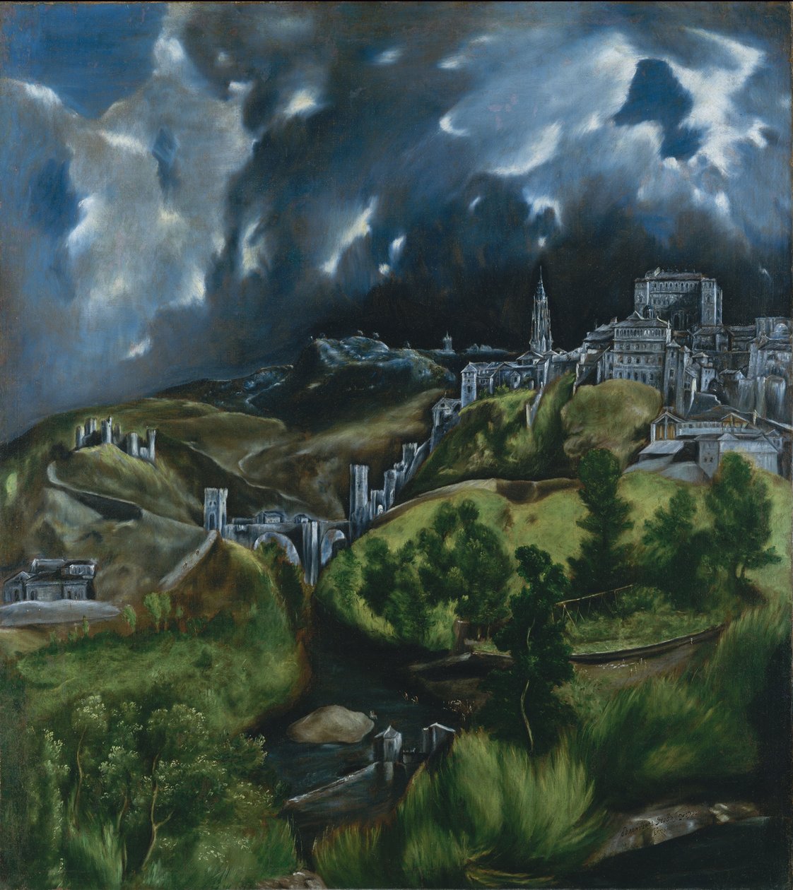 Uitzicht op Toledo, ca. 1597-99 door El Greco