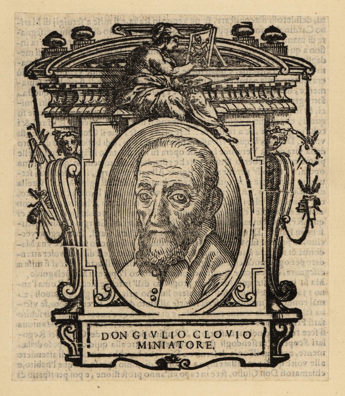 Portret van Giorgio Giulio Clovio, verluchter, miniaturist en schilder geboren in Kroatië, actief in Renaissance Italië door El Domenico (after) Greco