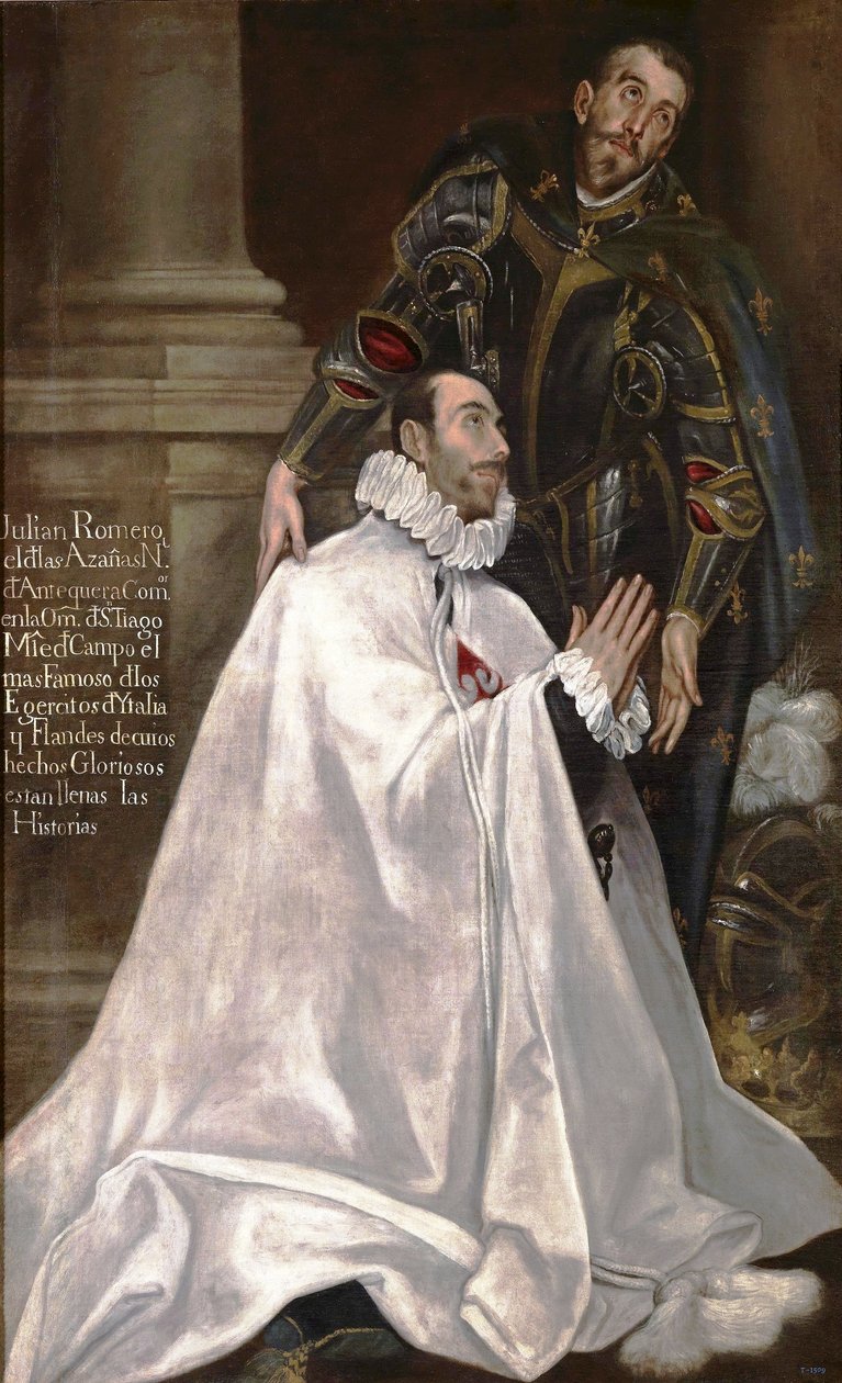 Julián Romero de las Azanas en zijn beschermheilige Sint-Juliaan door El Greco