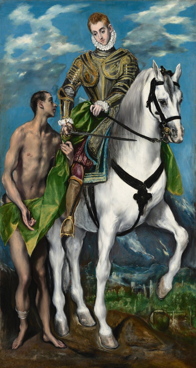 Sint-Maarten en de bedelaar door El Greco