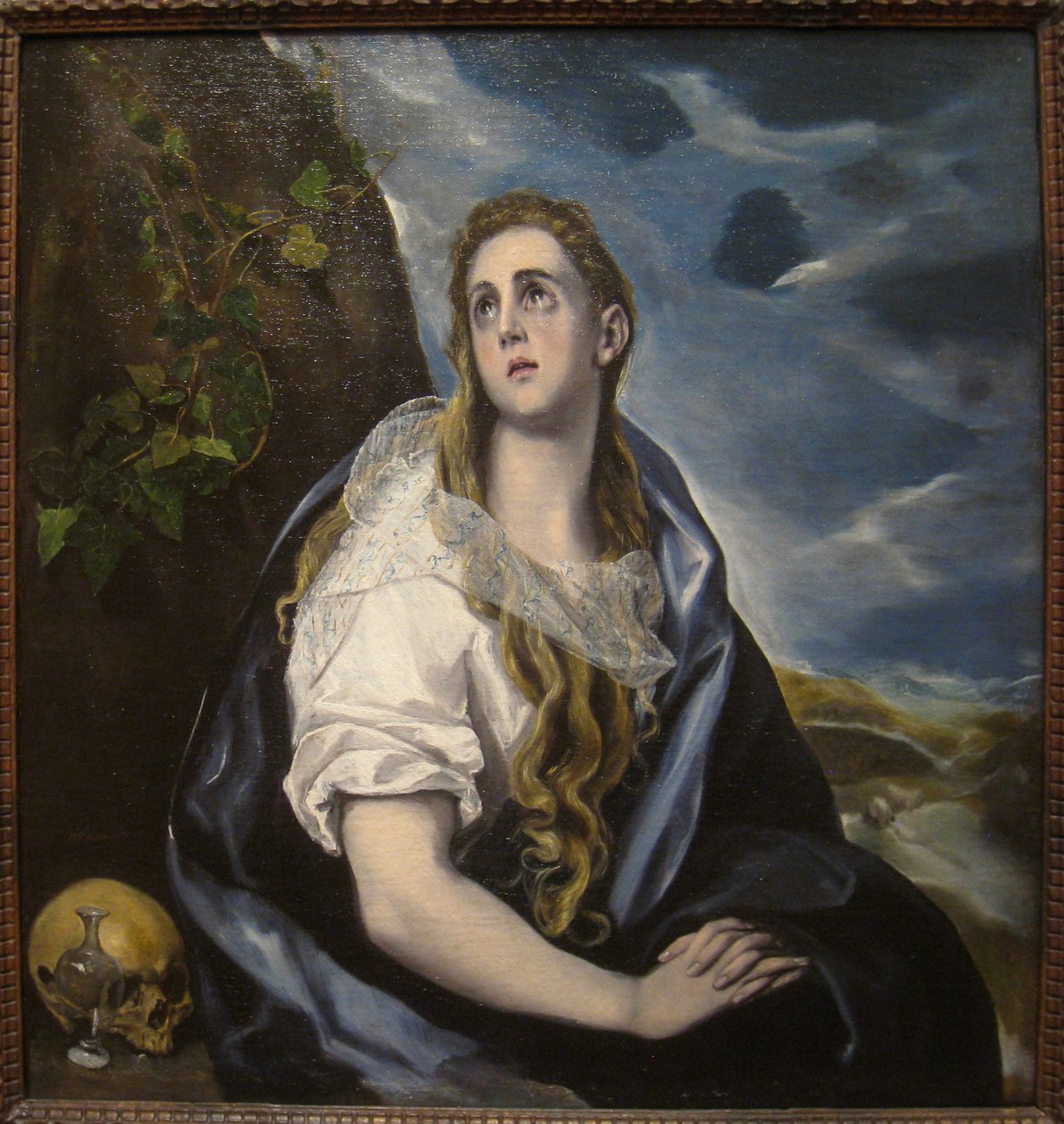 Spaans:  Magdalena penitente (El Greco, Worcester) De boetvaardige Magdalena door El Greco