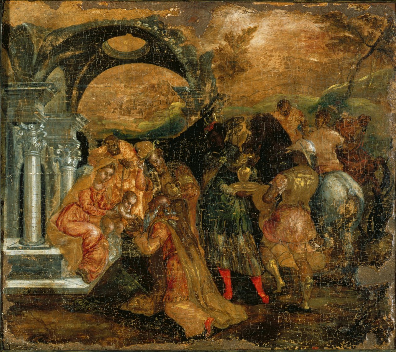 De Aanbidding der Wijzen, 1565-1567 door El Greco