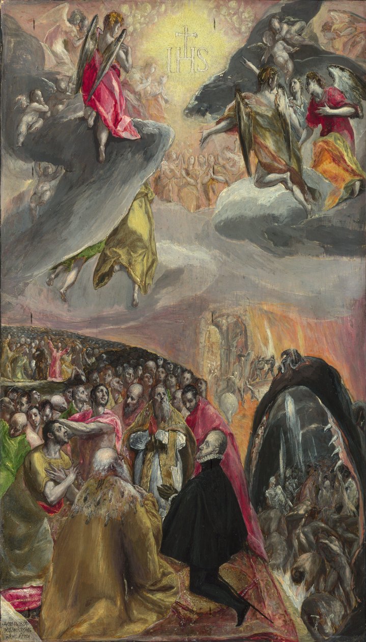 De aanbidding van de Naam van Jezus door El Greco