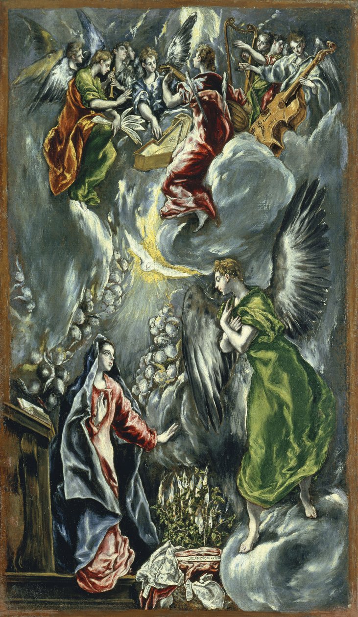 De annunciatie, ca. 1596-1600 door El Greco