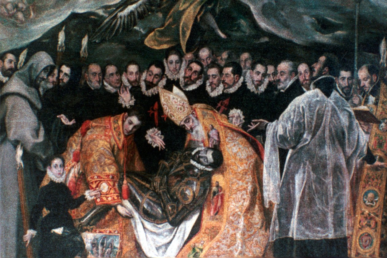 De Begrafenis van Graaf Orgaz (detail), 1586-1588 door El Greco