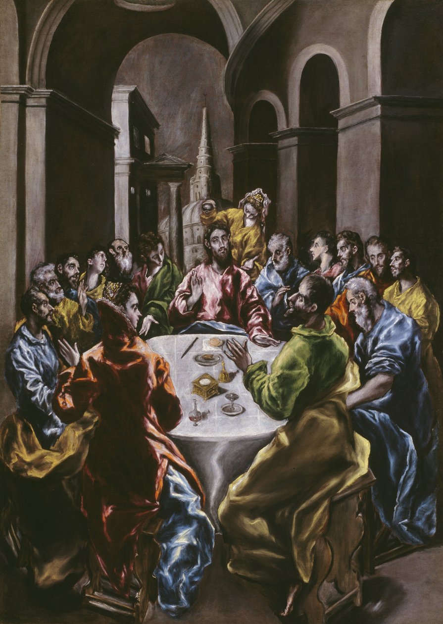 Het Feest in het Huis van Simon, 1608-14 door El Greco