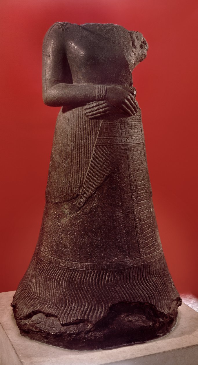 Standbeeld van Napirasu, vrouw van de Elamitische koning Untash-Napirisha, c.1340-1300 v.Chr. door Elamite