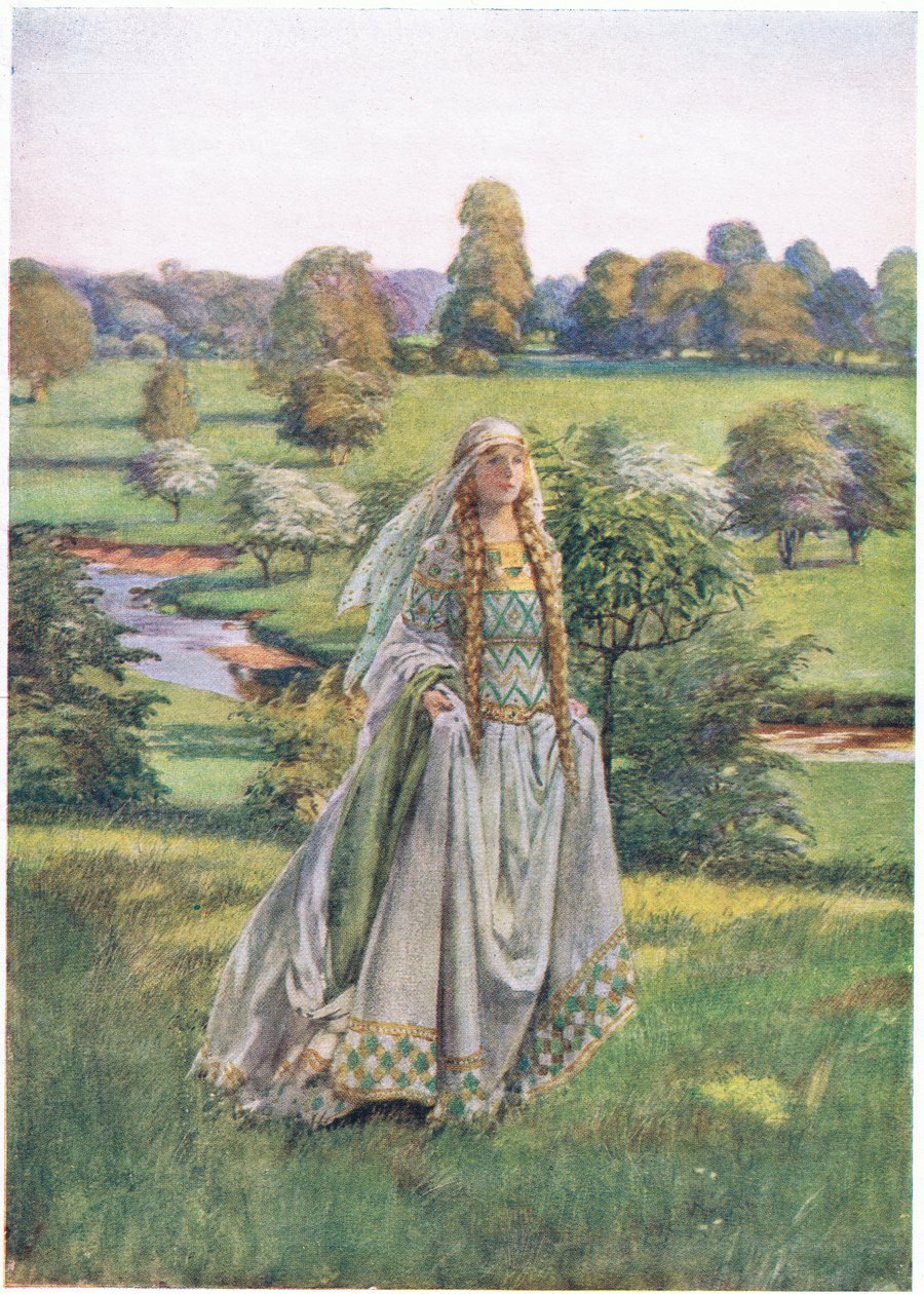 Guinevere: Waarin ze hem voor het eerst zag, toen Lancelot kwam door Eleanor Fortescue Brickdale