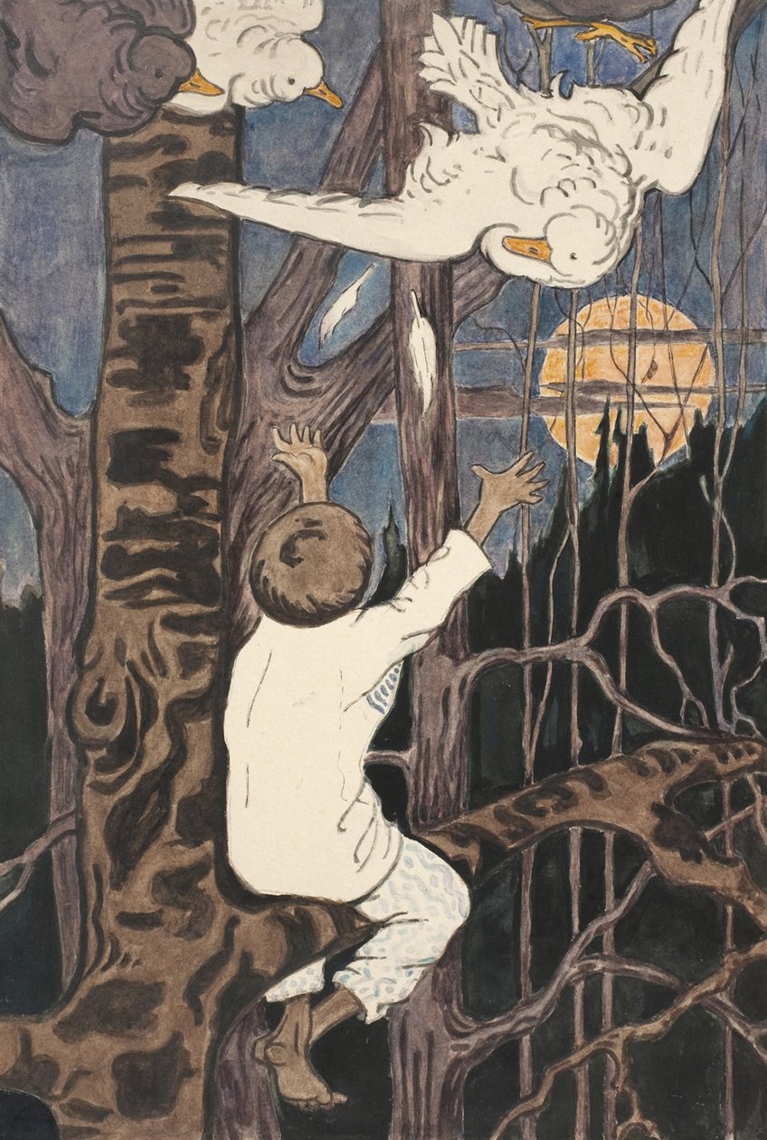 Illustratie bij Het verhaal van Synko-Philipko, 1890s door Elena Dmitryevna Polenova