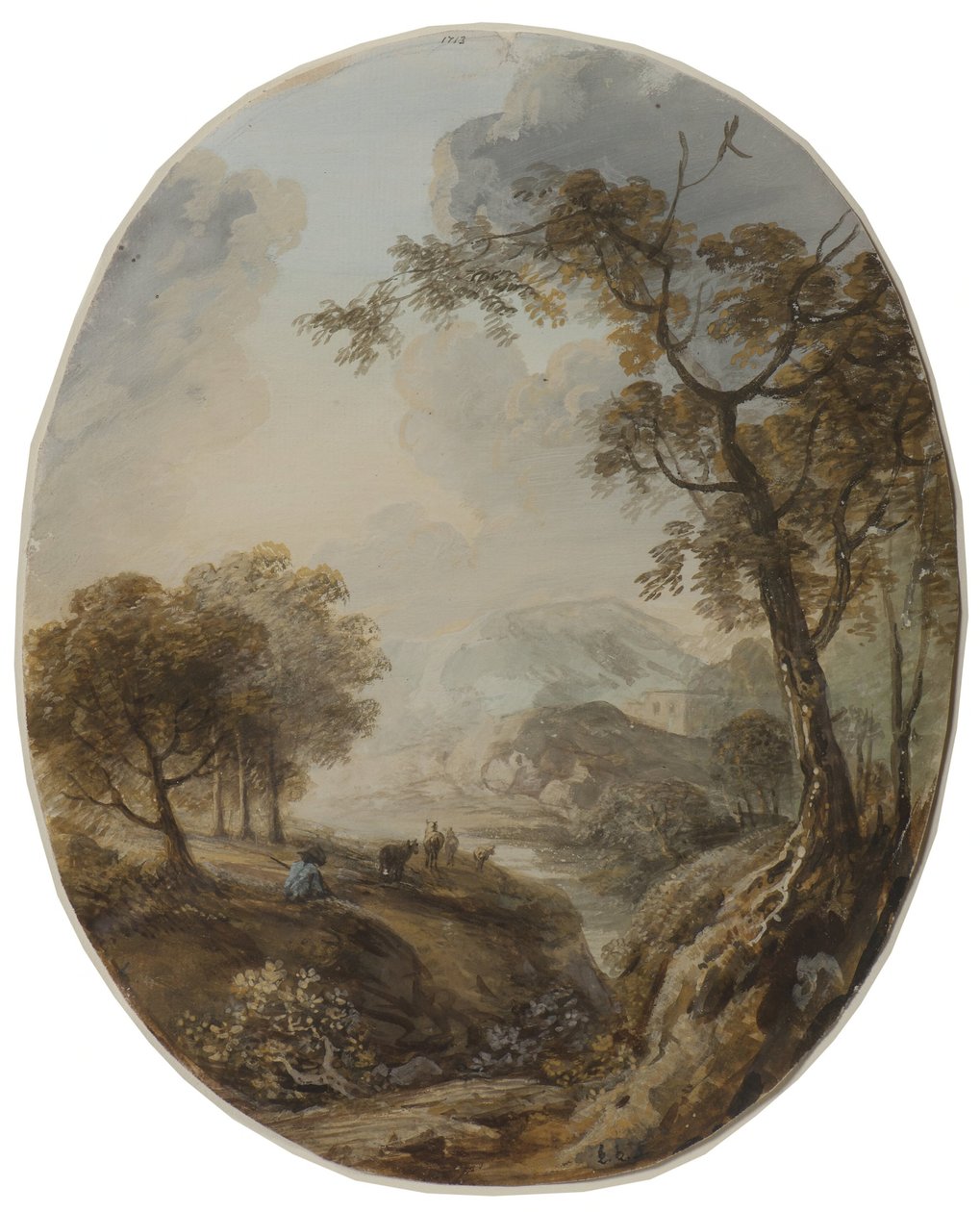 Landschap met herder door Elias Martin