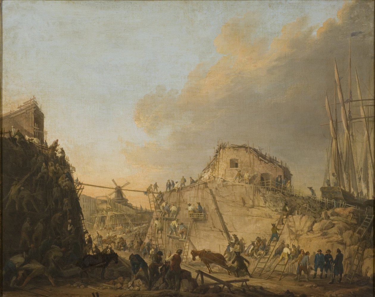 The Dock in Sveaborg door Elias Martin