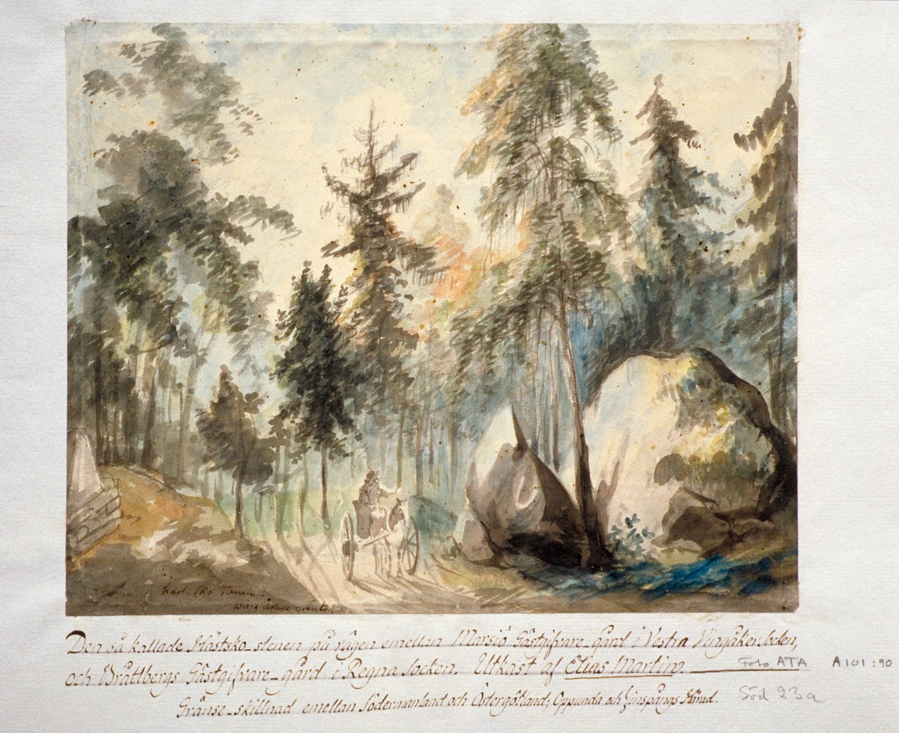 "De hoefijzersteen", Finspång, Östergötland, Zweden (25780761224) door Elias Martin
