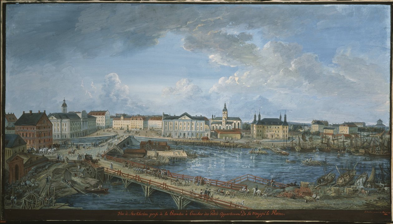 Uitzicht op Stockholm. door Elias Martin