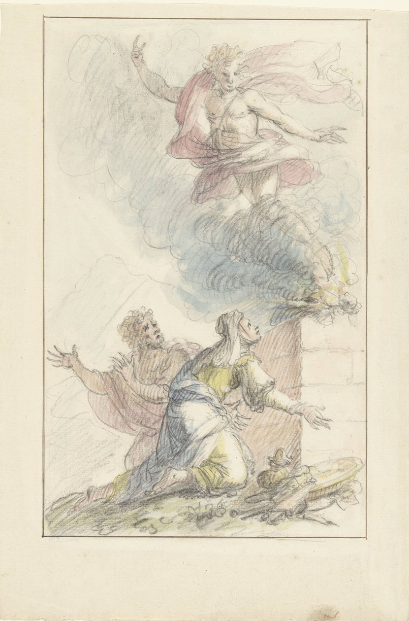 Het offer van Manoach door Elias van Nijmegen