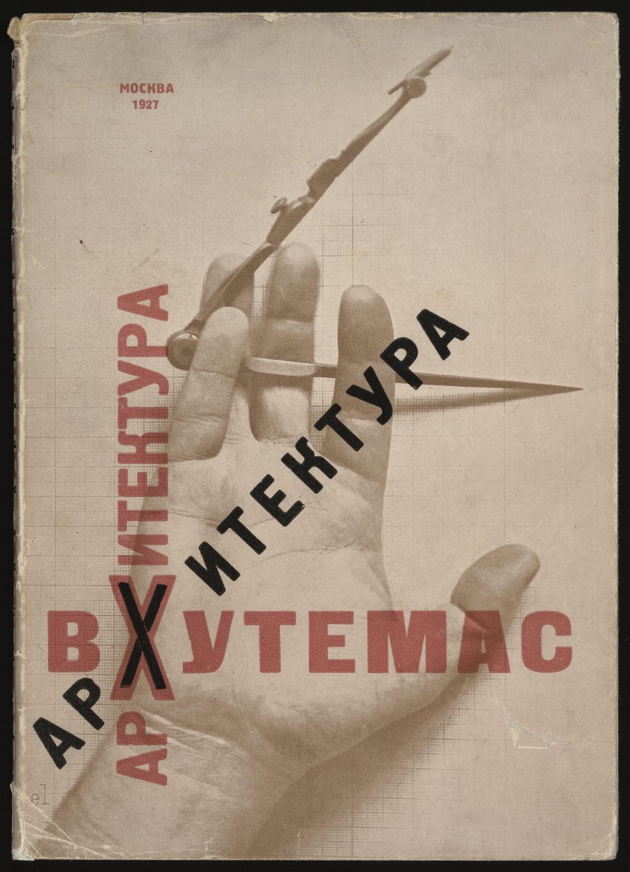 Architectuur bij Vkhutemas Boekomslag, 1927 door Eliezer Markowich Lissitzky