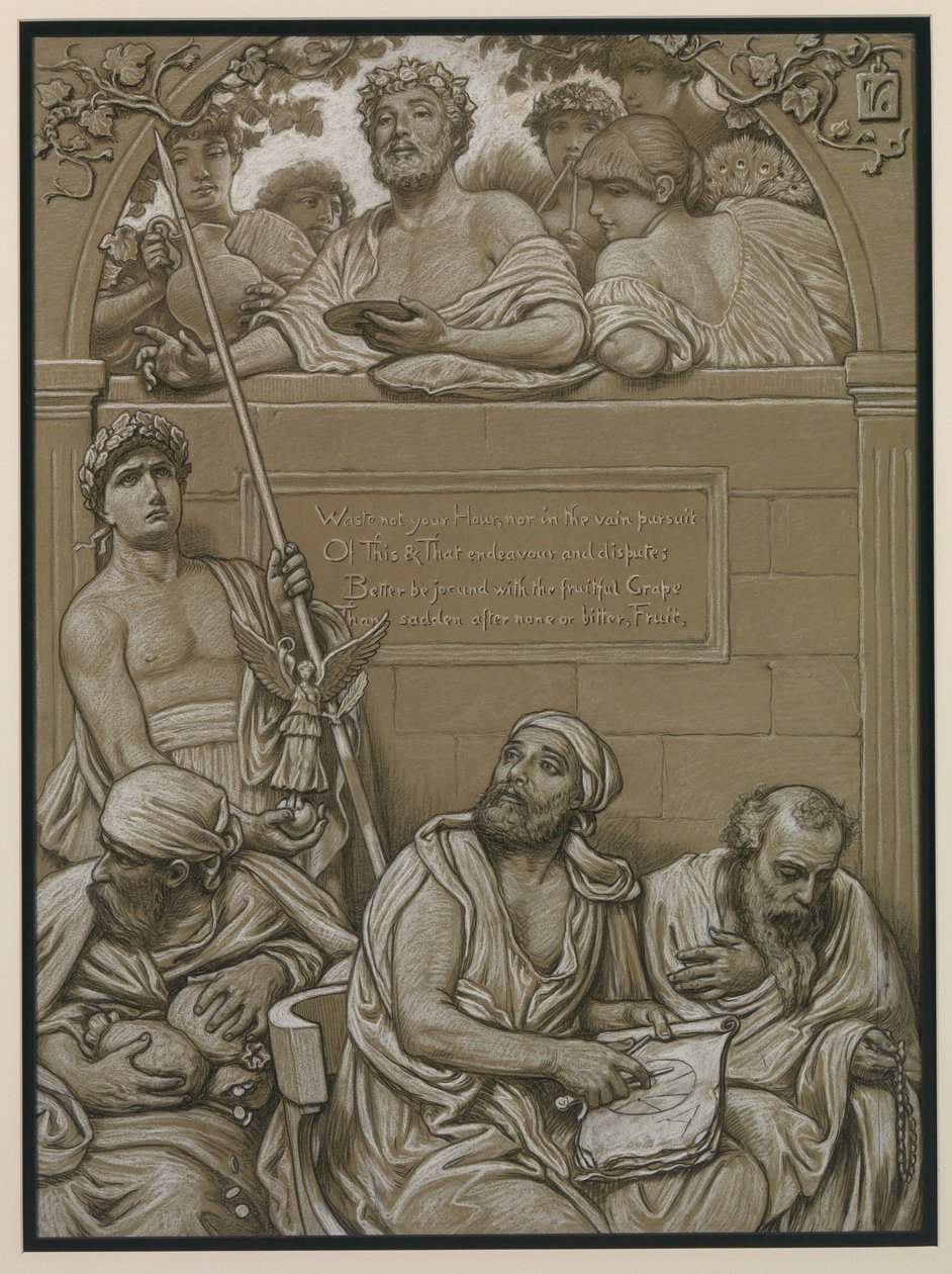 (Illustratie voor de Rubáiyát van Omar Khayyám) Frontispice door Elihu Vedder