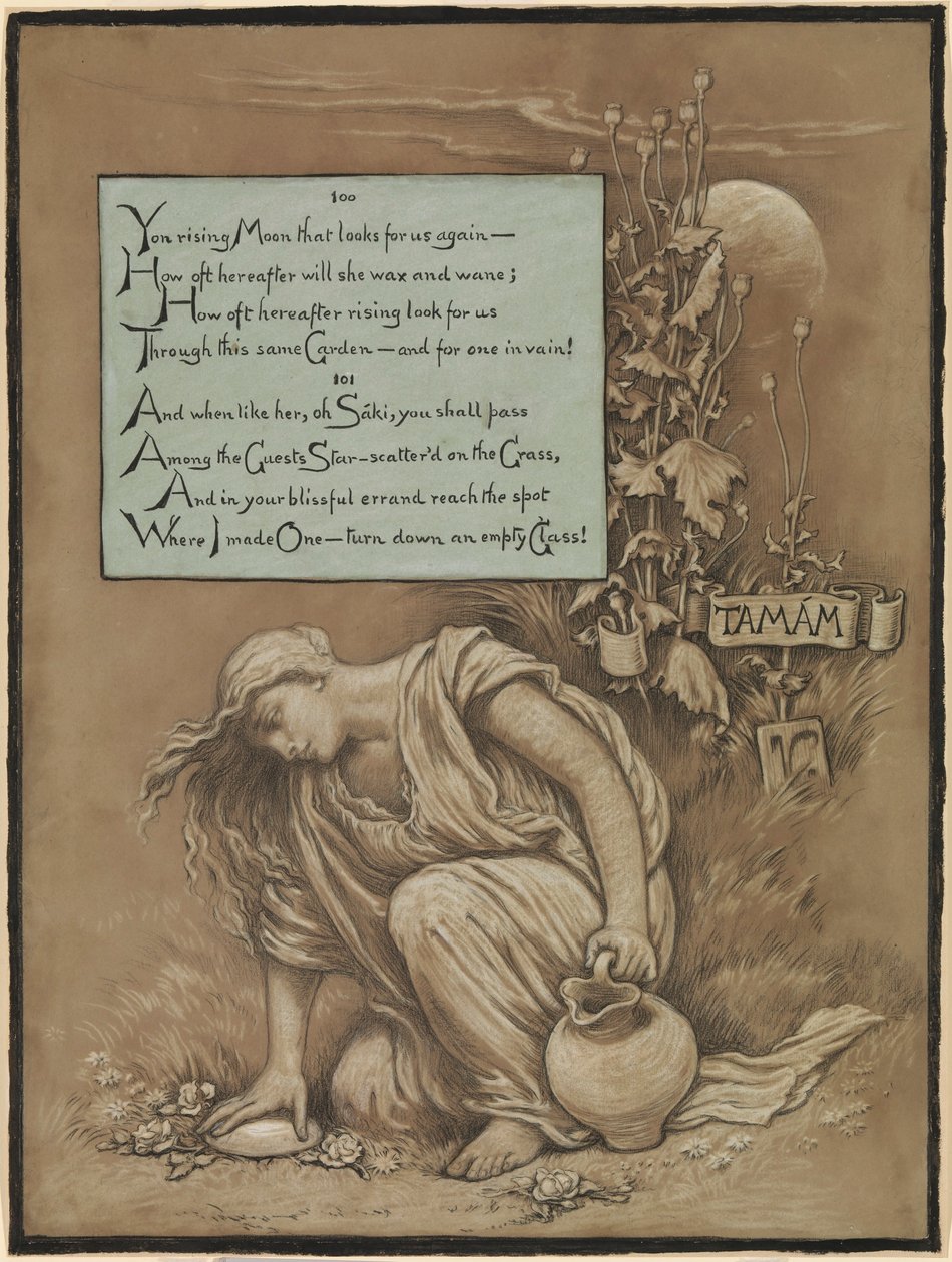 (Illustratie voor de Rubáiyát van Omar Khayyám) Ter nagedachtenis door Elihu Vedder