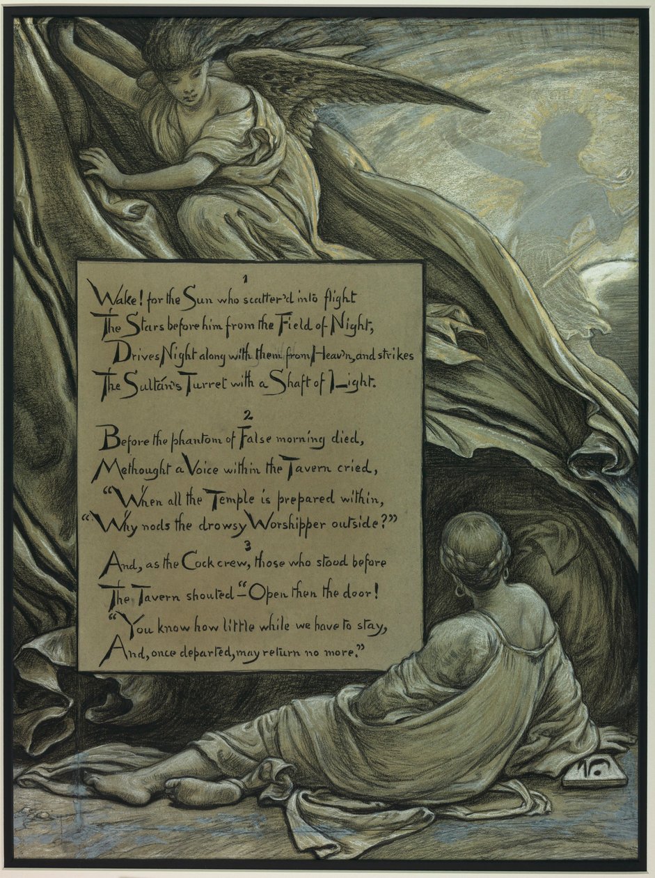 (Illustratie voor de Rubáiyát van Omar Khayyám) Het ontwaken door Elihu Vedder