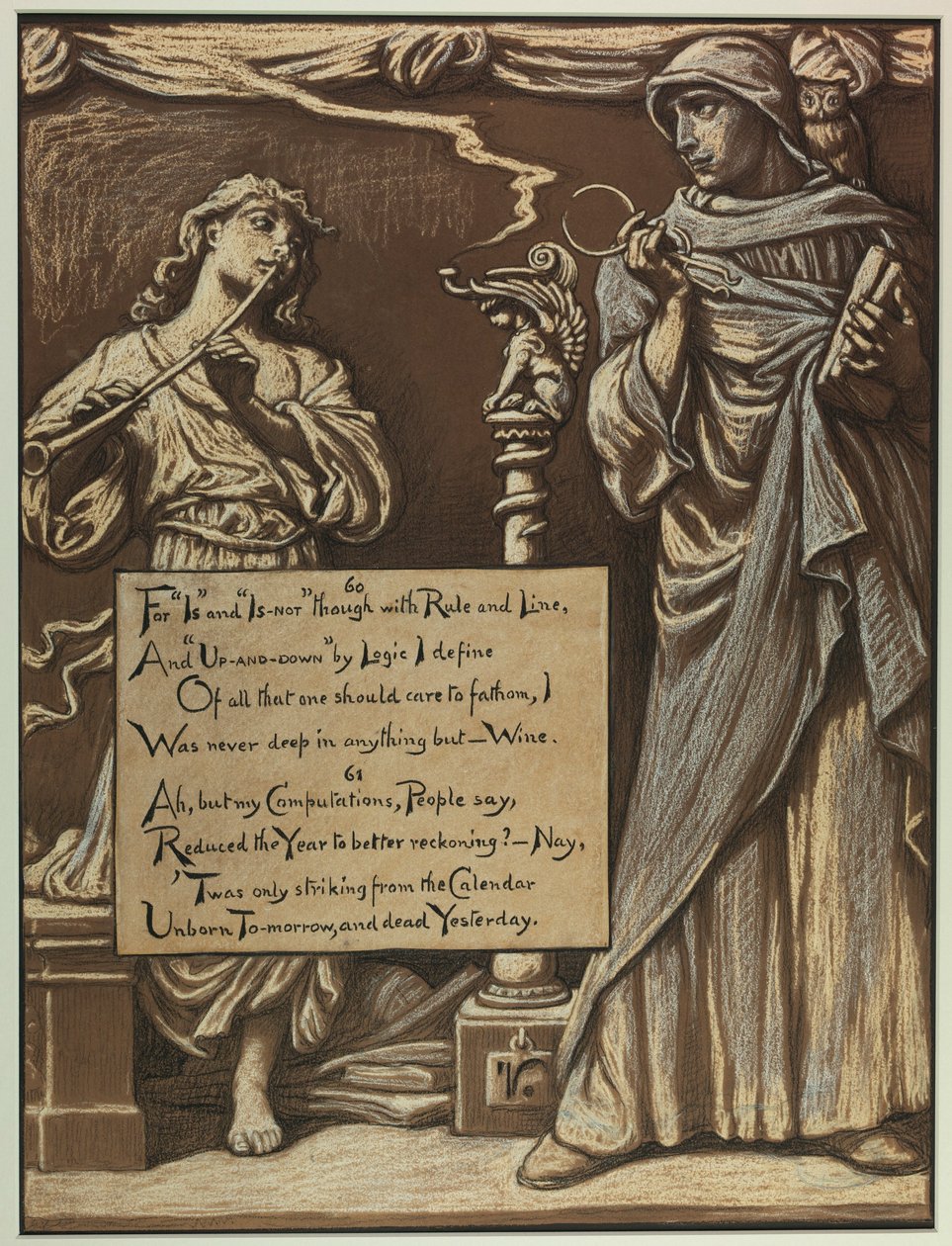 (Illustratie voor Rubáiyát van Omar Khayyám) De scheiding van de rede door Elihu Vedder