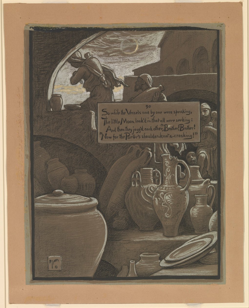 (Illustratie voor Rubáiyát van Omar Khayyám) Het einde van Ramazan door Elihu Vedder