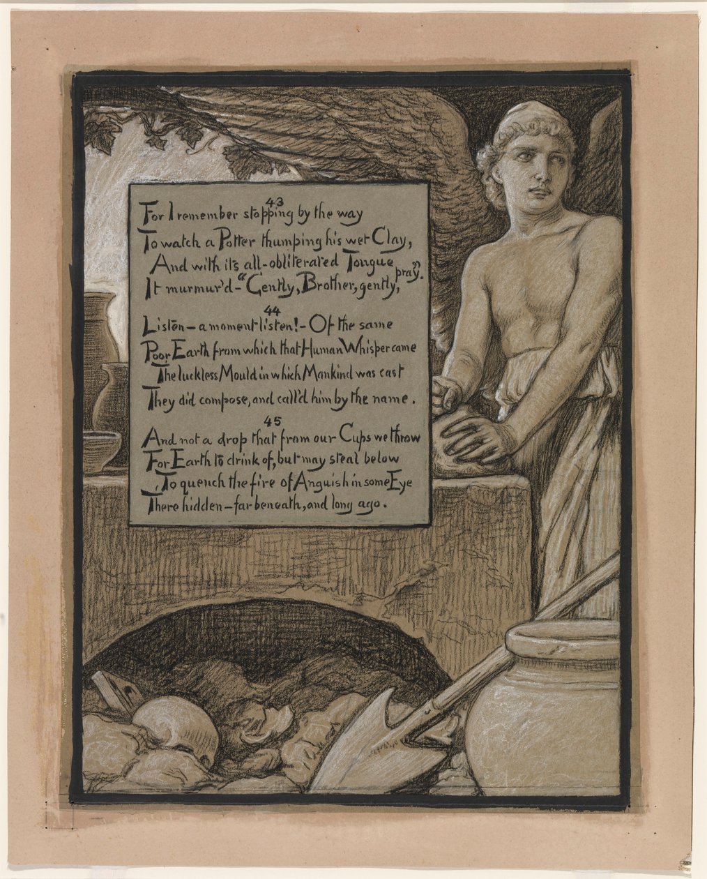 (Illustratie voor Rubáiyát van Omar Khayyám) De hemelse pottenbakker door Elihu Vedder