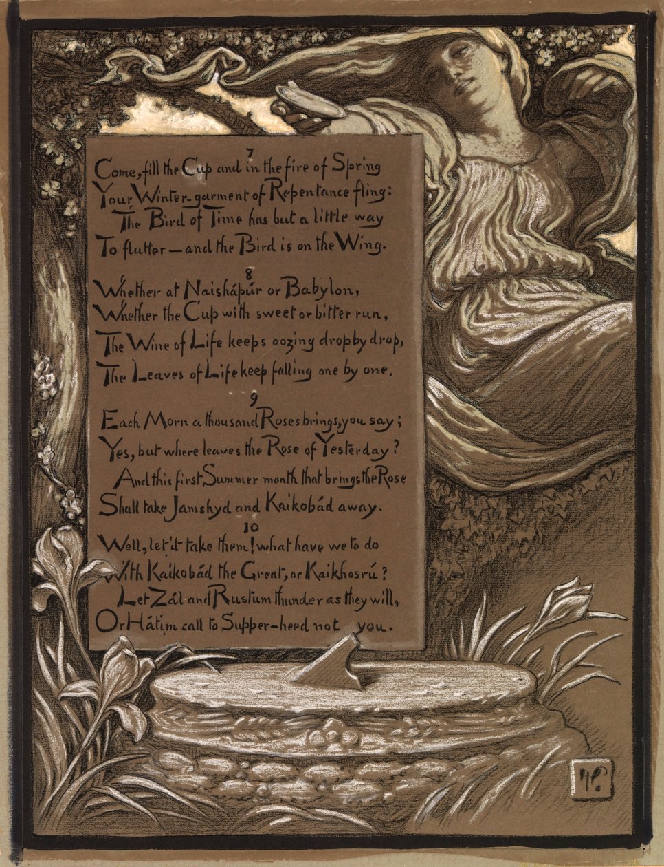 (Illustratie voor Rubáiyát van Omar Khayyám) De uitnodiging door Elihu Vedder