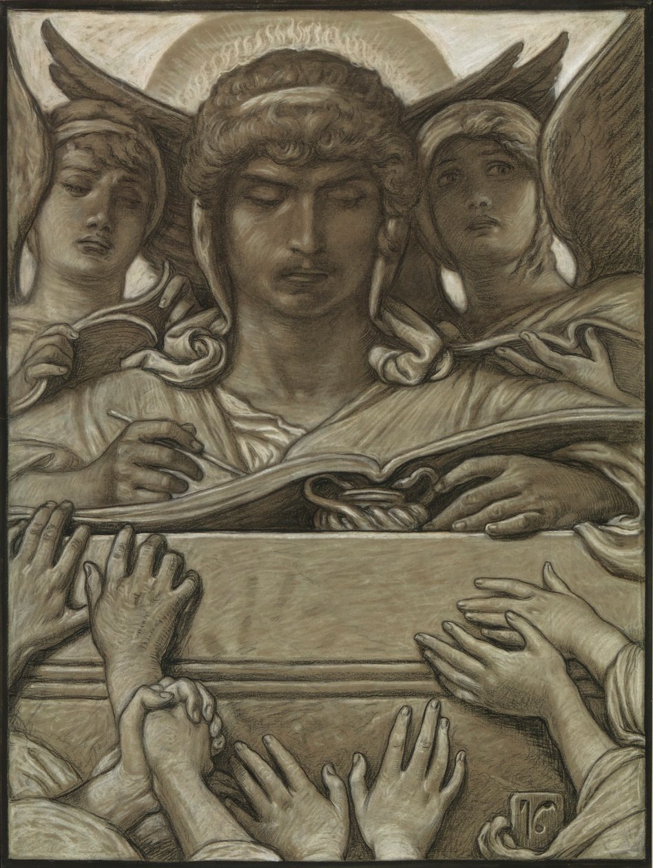 (Illustratie voor Rubáiyát van Omar Khayyám) De Opnengel door Elihu Vedder
