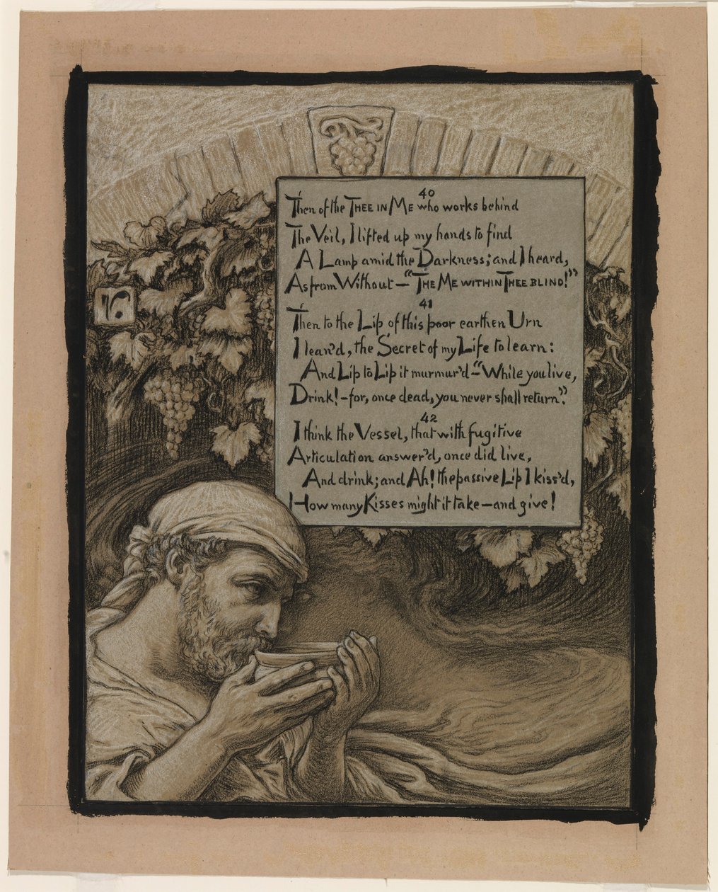 (Illustratie voor Rubáiyát van Omar Khayyám) De ziel van de beker door Elihu Vedder