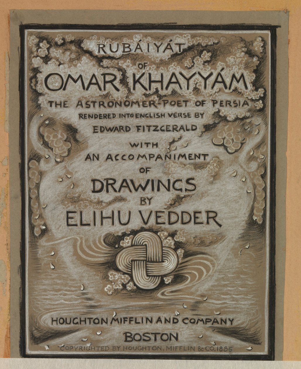 (Illustratie voor Rubáiyát van Omar Khayyám) Titelpagina door Elihu Vedder
